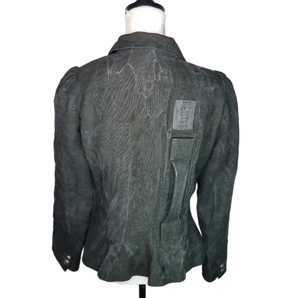 Vincent Jalbert canvas military jacket Art To Wear Avant Garde Handmade France - Picture 2 of 14